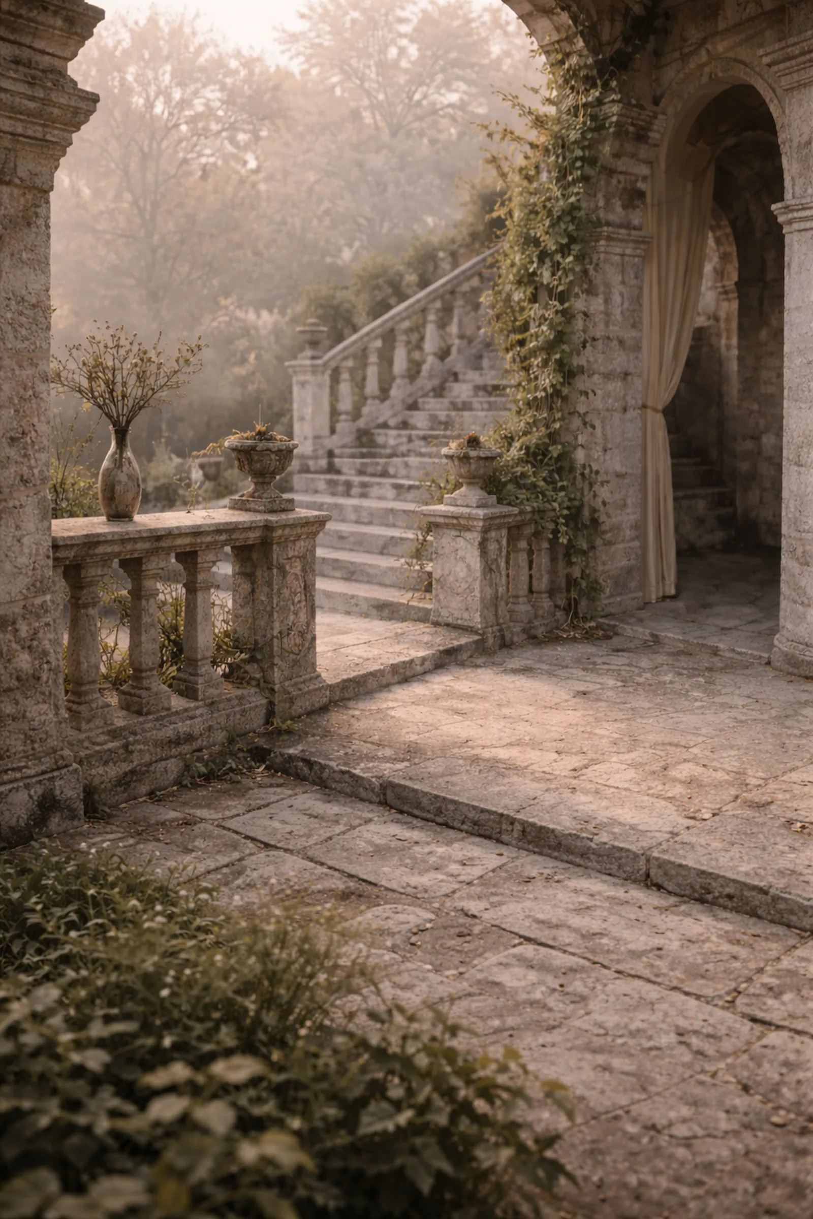 Arquitectura histórica de un pazo en Galicia para bodas editoriales