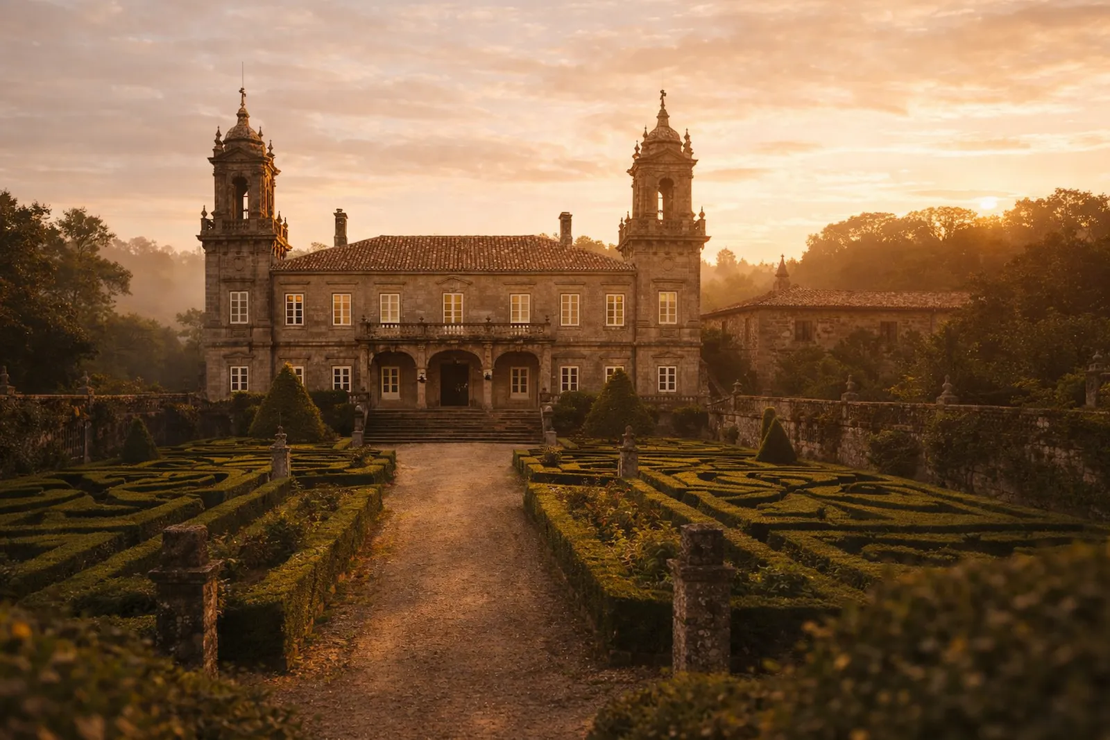 Wedding planner en Galicia organizando boda elegante en pazo histórico